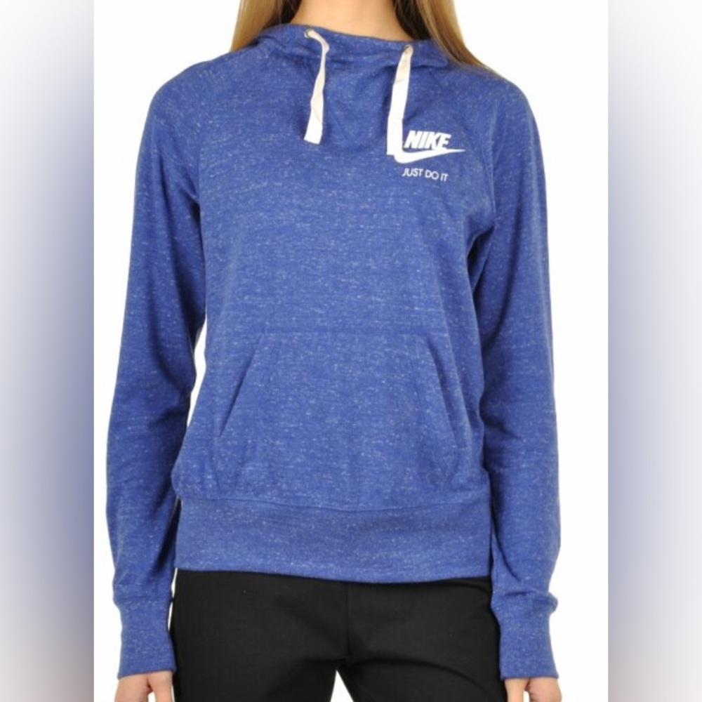 Nike Women's Sportswear Gym Vintage Logo Hoodie royal blue XS
